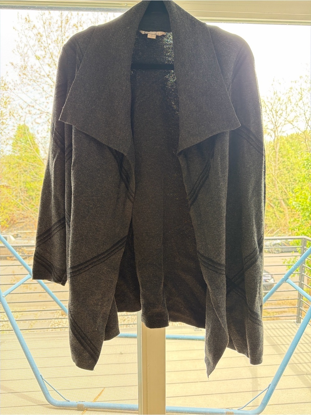 Royal Robbins Favorite Cardigan | Merino Wool Blend | Gray Plaid | Women’s Small - Picture 10 of 10